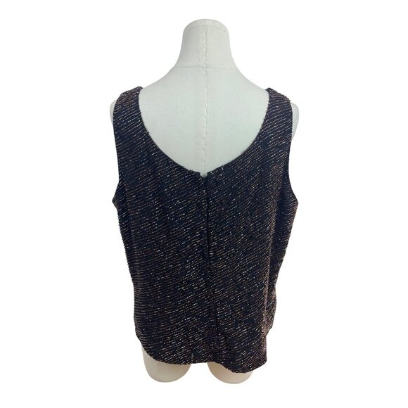 Jkara Black & Gold Sleeveless Top With Sheer Long Sleeve Jacket Set Size 14 - Picture 6 of 13